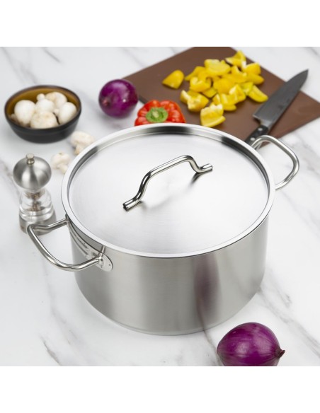 Couvercle inox Vogue 280 mm - robuste et polyvalent
