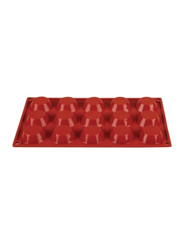 Plaque 15 tartelettes silicone Pavoni Formaflex GN 1/3