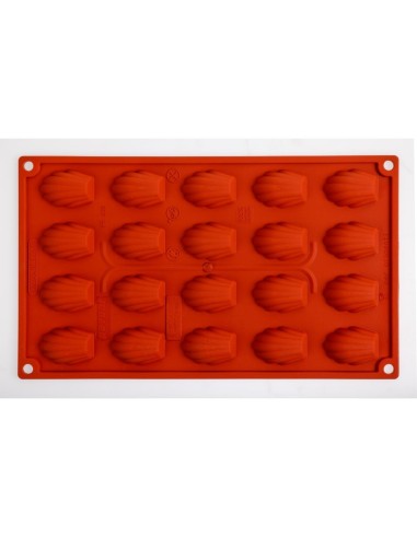 Plaque 20 mini-madeleines en silicone Pavoni Formaflex GN 1/3