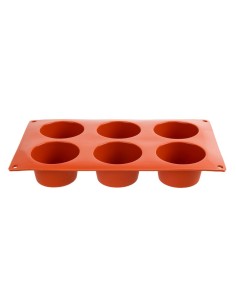 Plaque 6 muffins silicone Pavoni Formaflex - GN 1/3