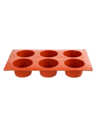 Plaque 6 muffins silicone Pavoni Formaflex - GN 1/3
