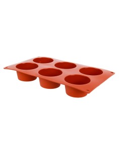 Plaque 6 muffins silicone Pavoni Formaflex - GN 1/3 2