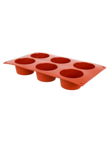 Plaque 6 muffins silicone Pavoni Formaflex - GN 1/3