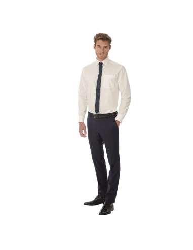 Chemise homme blanche B&C Heritage LSL XXXXL
