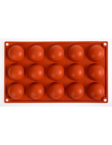 Plaque 15 demi-sphères silicone Pavoni Formaflex GN 1/3