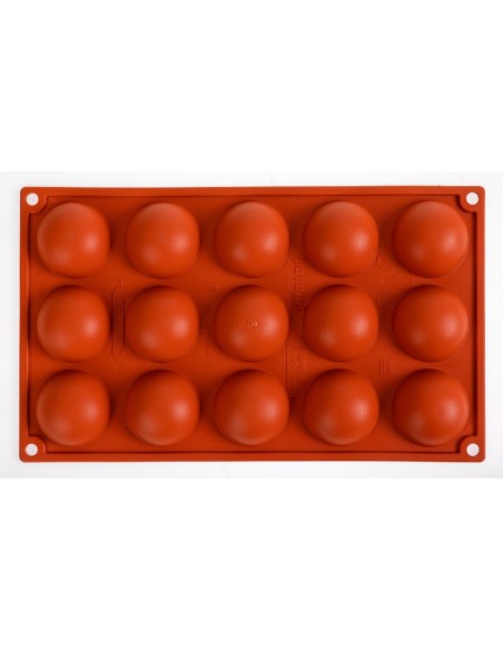 Plaque 15 demi-sphères silicone Pavoni Formaflex GN 1/3