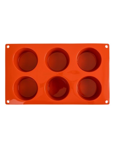 Plaque 6 muffins silicone Pavoni Formaflex - GN 1/3