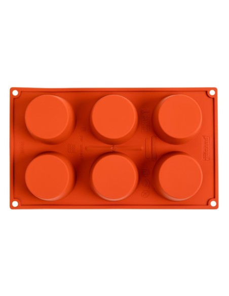Plaque 6 muffins silicone Pavoni Formaflex - GN 1/3