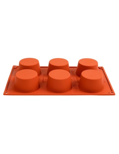 Plaque 6 muffins silicone Pavoni Formaflex - GN 1/3