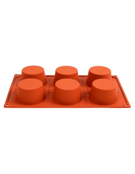 Plaque 6 muffins silicone Pavoni Formaflex - GN 1/3