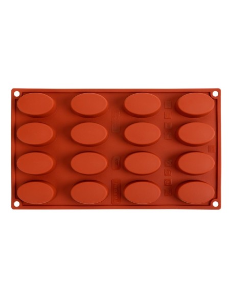 Plaque 16 ovales silicone Pavoni Formaflex GN 1/3
