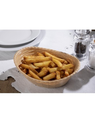 Panier ovale en polypropylène Olympia Kristallon - 215x160 mm
