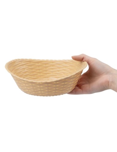 Panier ovale en polypropylène Olympia Kristallon - 215x160 mm