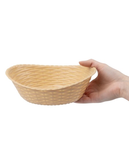 Panier ovale en polypropylène Olympia Kristallon - 215x160 mm