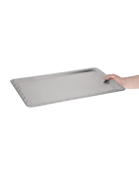 Plateau de service rectangulaire inox APS GN1/1 - 530x325 mm