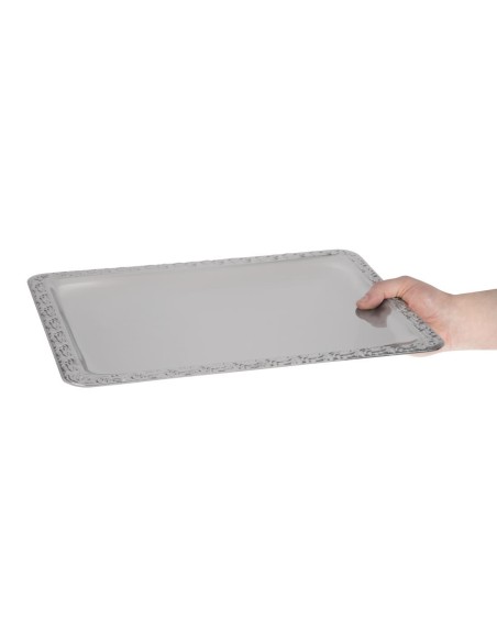 Plateau de service rectangulaire inox APS 420x310 mm