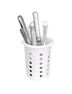 Pot à couverts rond en plastique 143x113 mm - Vente en ligne