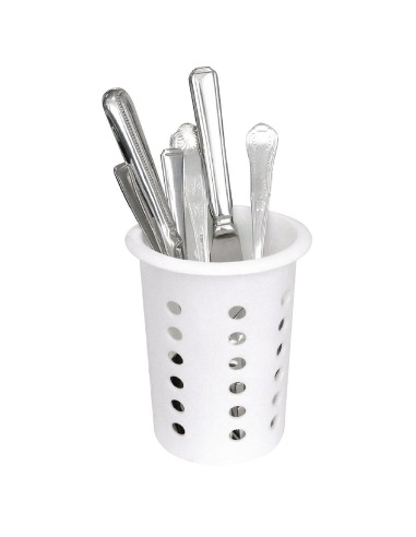 Pot à couverts rond en plastique 143x113 mm - Vente en ligne