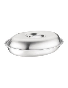 Plat à légumes ovale Olympia 143x200 mm - Inox 2