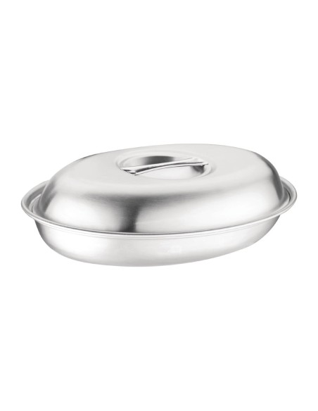 Plat à légumes ovale Olympia 143x200 mm - Inox