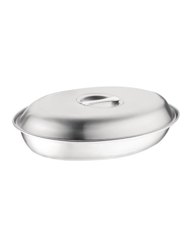 Plat à légumes ovale Olympia 180x252 mm - Inox