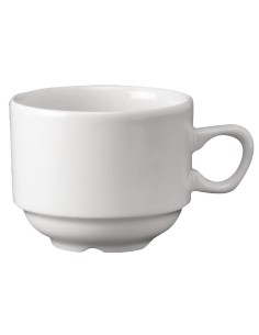 Tasses à thé empilables Nova Churchill Whiteware 213 ml - lot de 24
