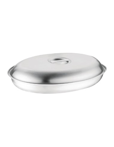 Plat à légumes ovale Olympia 210x300mm - Acier inoxydable