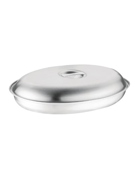 Plat à légumes ovale Olympia 210x300mm - Acier inoxydable