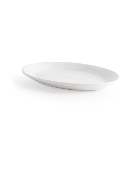 Plateaux ovales blancs Churchill Whiteware 305mm - lot de 12