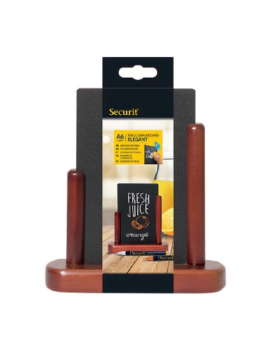 Ardoise de table Securit acajou 170 x 155 mm