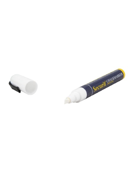 Marqueur craie 6mm Securit blanc - 145x22x18 mm