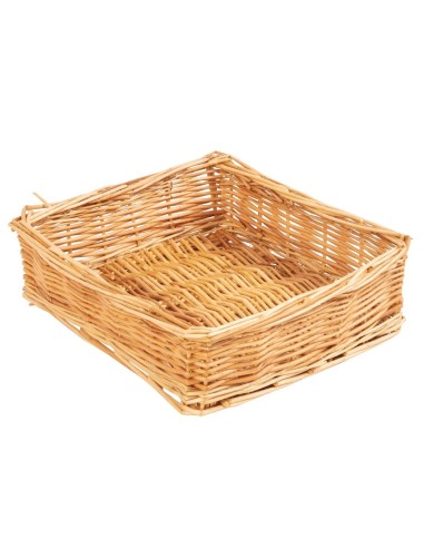 Corbeille de table en osier Olympia carré - 8x25x25 cm