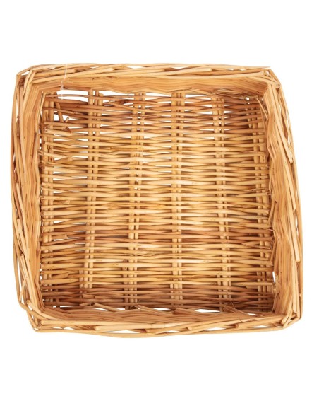 Corbeille de table en osier Olympia carré - 8x25x25 cm