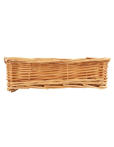 Corbeille de table en osier Olympia carré - 8x25x25 cm