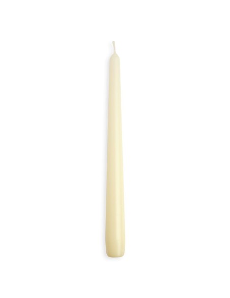 Bougies effilées Bolsius 254 mm ivoire - lot de 100