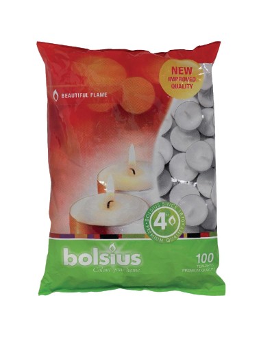 Bougies chauffe-plats Bolsius 4h - lot de 100