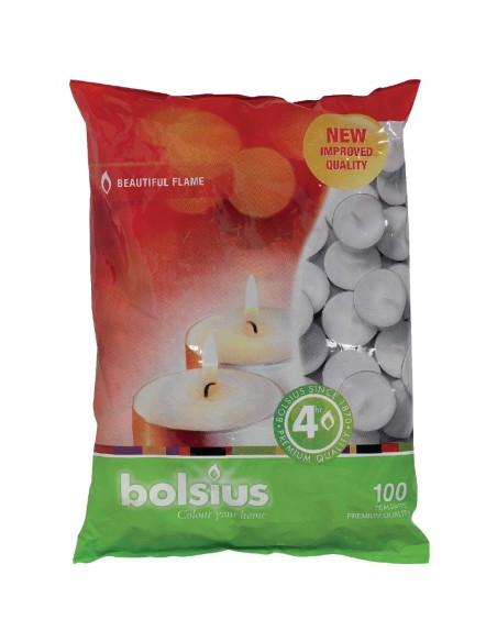 Bougies chauffe-plats Bolsius 4h - lot de 100