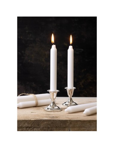 Bougies bistro Bolsius blanches 177 mm - lot de 45