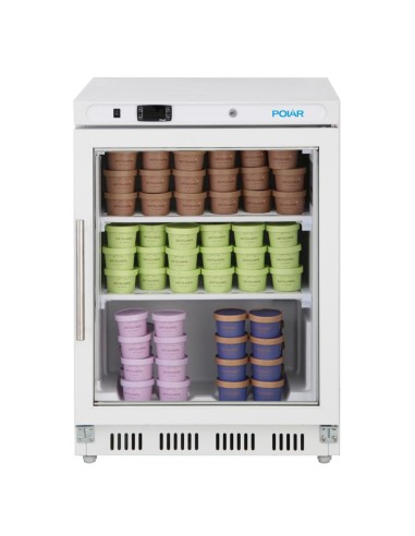 Vitrine réfrigérée Polar Série C 129L blanche - comptoir