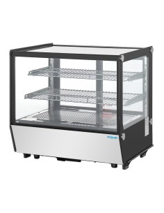 Vitrine de comptoir Positive Polar 120L noire - 2 étagères
