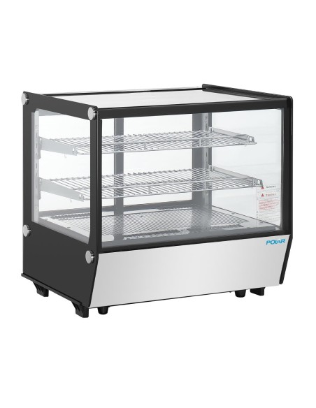 Vitrine de comptoir Positive Polar 120L noire - 2 étagères