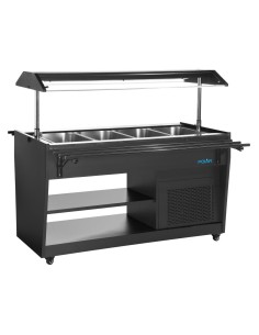 Buffet réfrigéré Polar G noir 4 × GN 1/1 - 170 W 2