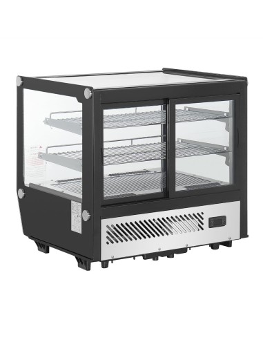 Vitrine de comptoir Positive Polar 120L noire - 2 étagères