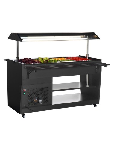 Buffet réfrigéré Polar G noir 4 × GN 1/1 - 170 W