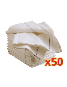 Torchons de service Vogue 50 pcs - Polycoton blanc