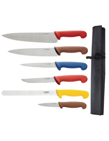 Ensemble de couteaux Hygiplas 6 pièces - inox multicolore