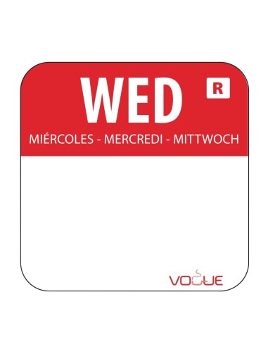 Etiquettes jours de la semaine Vogue avec distributeur inox - Kit complet