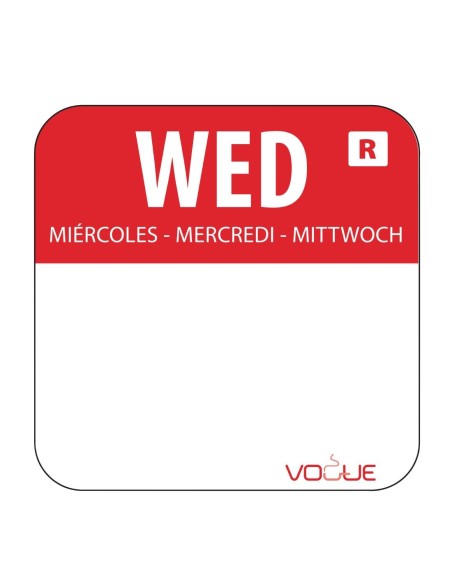 Etiquettes jours de la semaine Vogue avec distributeur inox - Kit complet