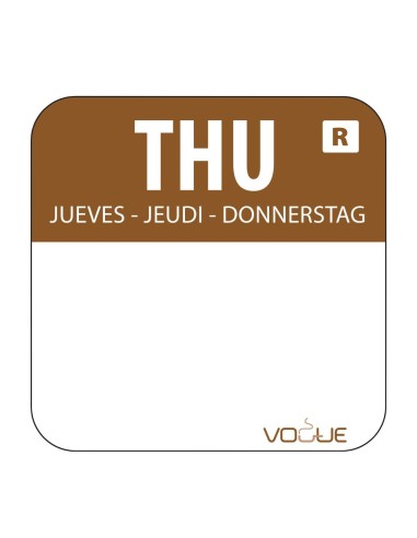 Etiquettes jours de la semaine Vogue avec distributeur inox - Kit complet