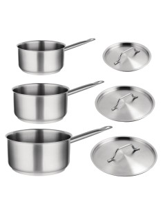 Set de 3 casseroles inox Vogue - Offre spéciale